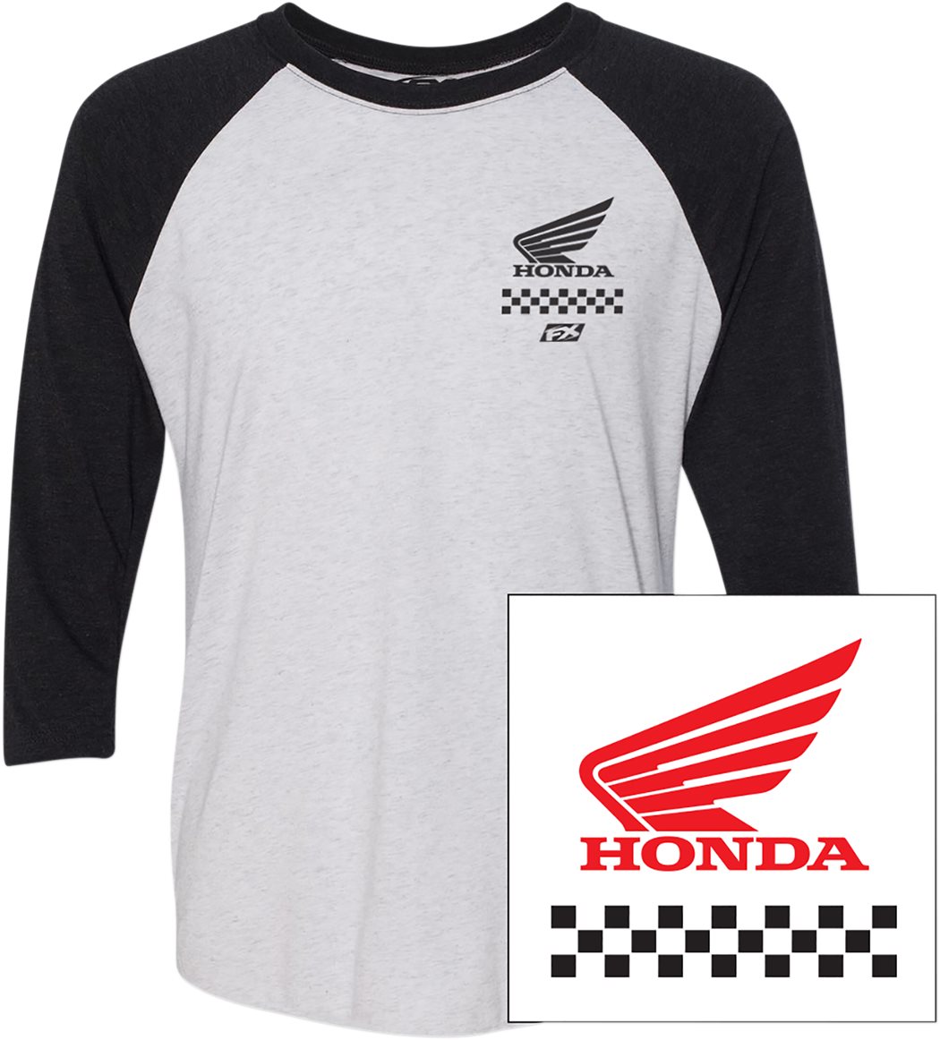 Download Factory Effex Honda Wing Mens 3/4 Sleeve T-Shirt White ...
