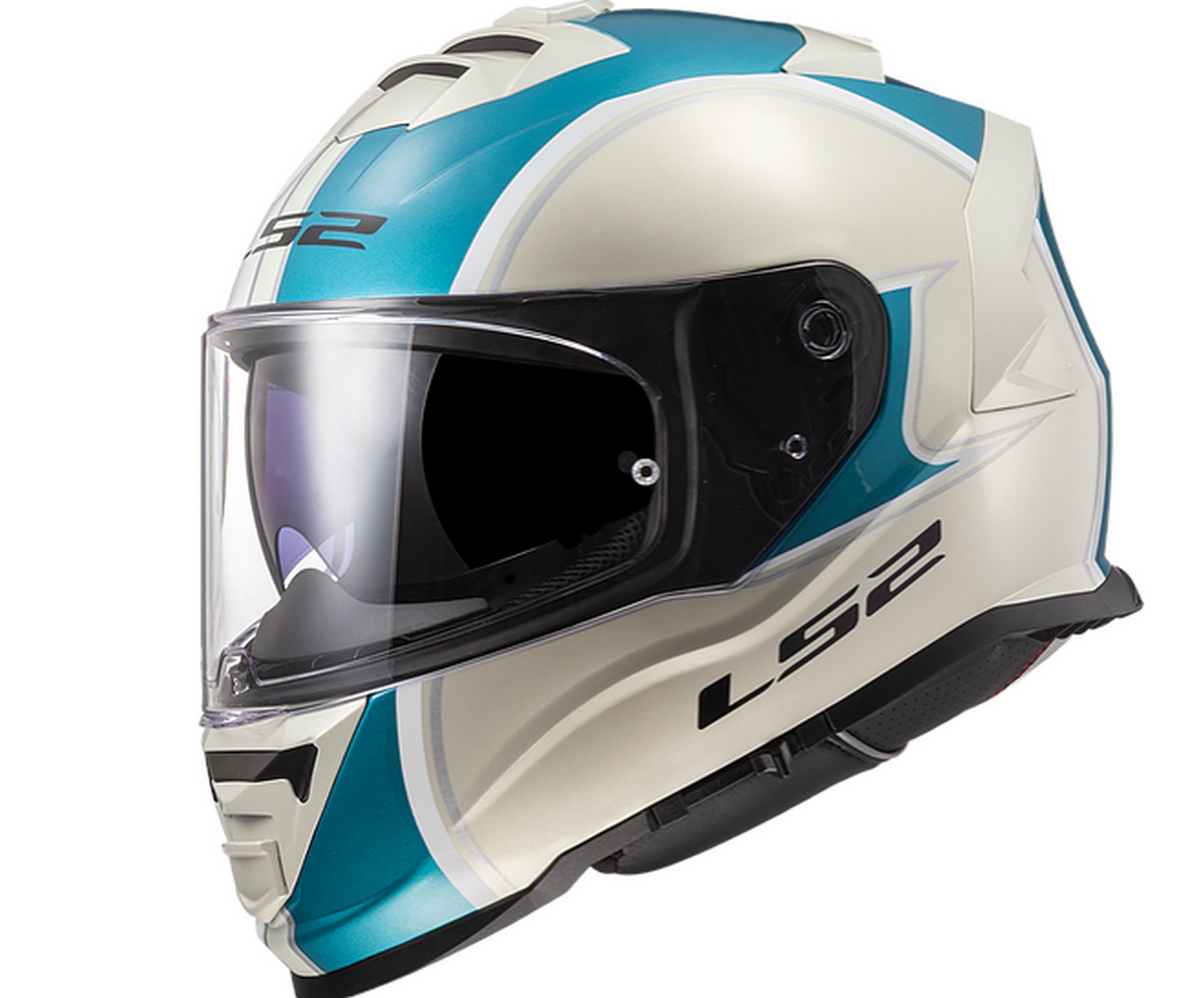 LS2 Assault Paragon Motorcycle Helmet Metallic Khaki/Turquoise | eBay